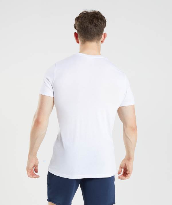 Panske Tricka Gymshark Legacy Biele | GW0681725